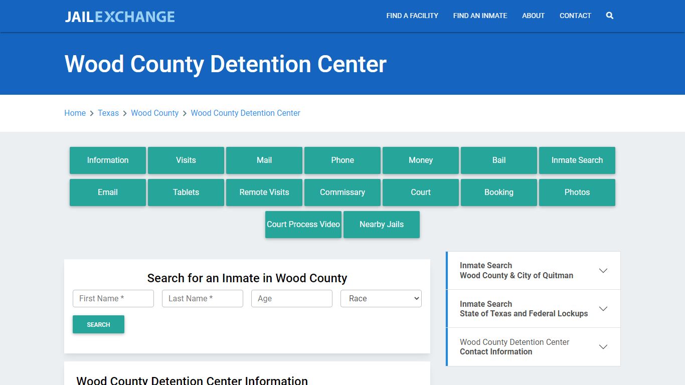 Wood County Detention Center Roster Lookup, TX, Inmate Search