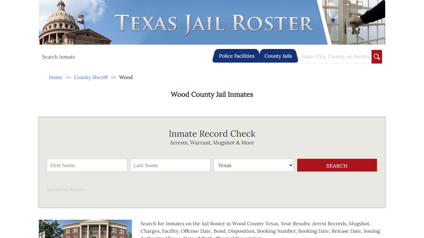 Wood County Jail Inmates - Jail Roster Search