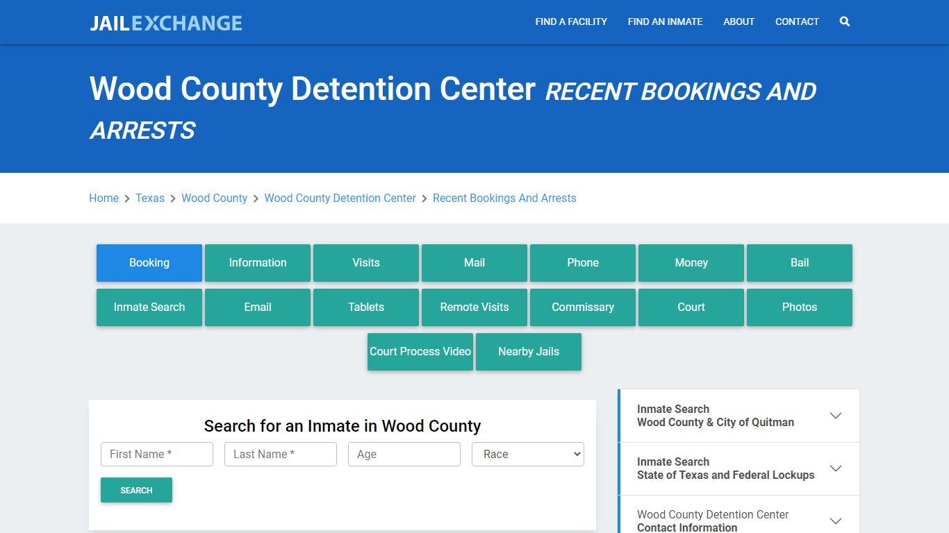 Wood County Detention Center TX Recent Arrests and Bookings - Jail Exchange